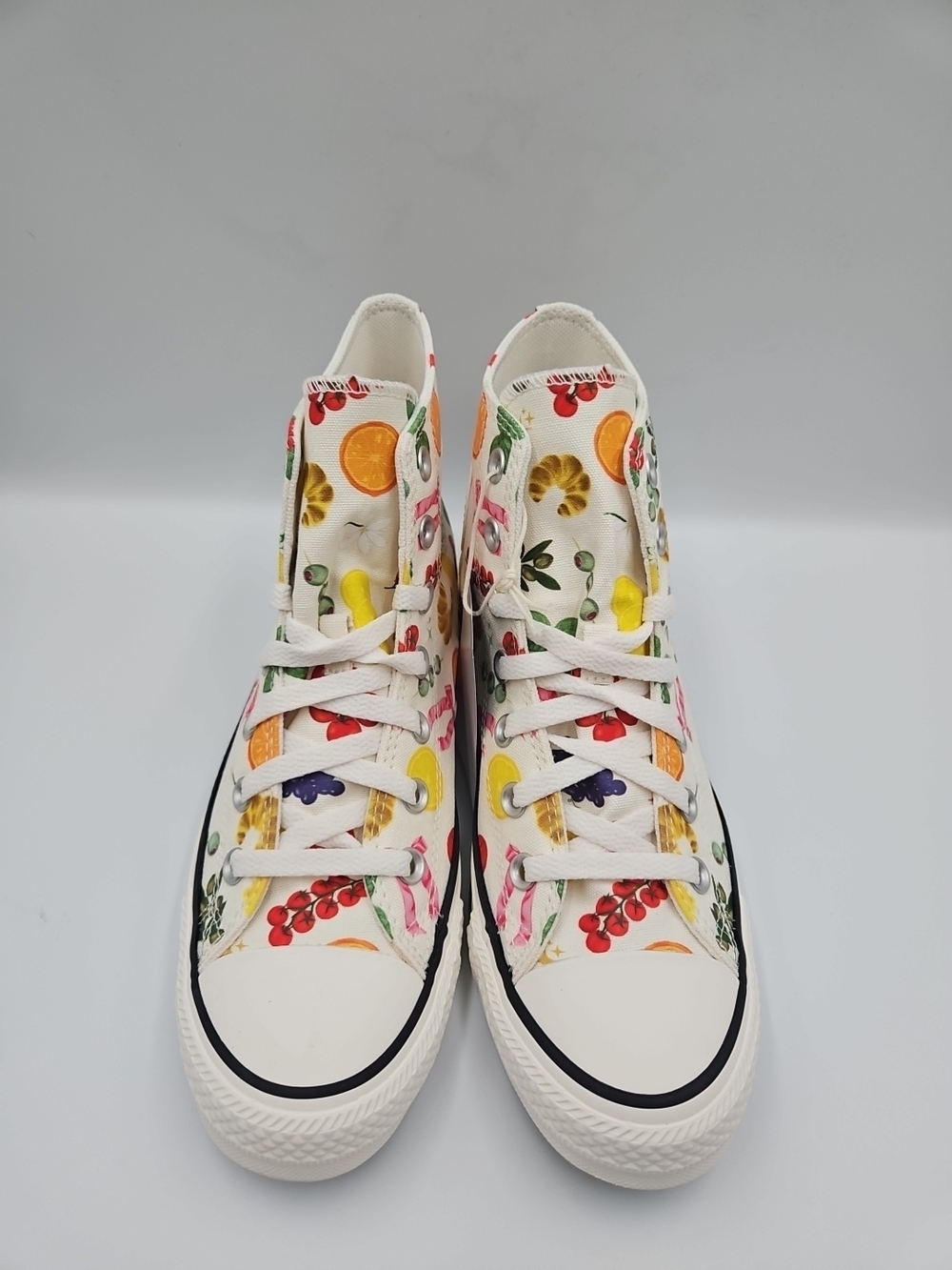 Converse High Top Sneakers White with Multicolor Fruit & Floral Print - Picture 3 of 8